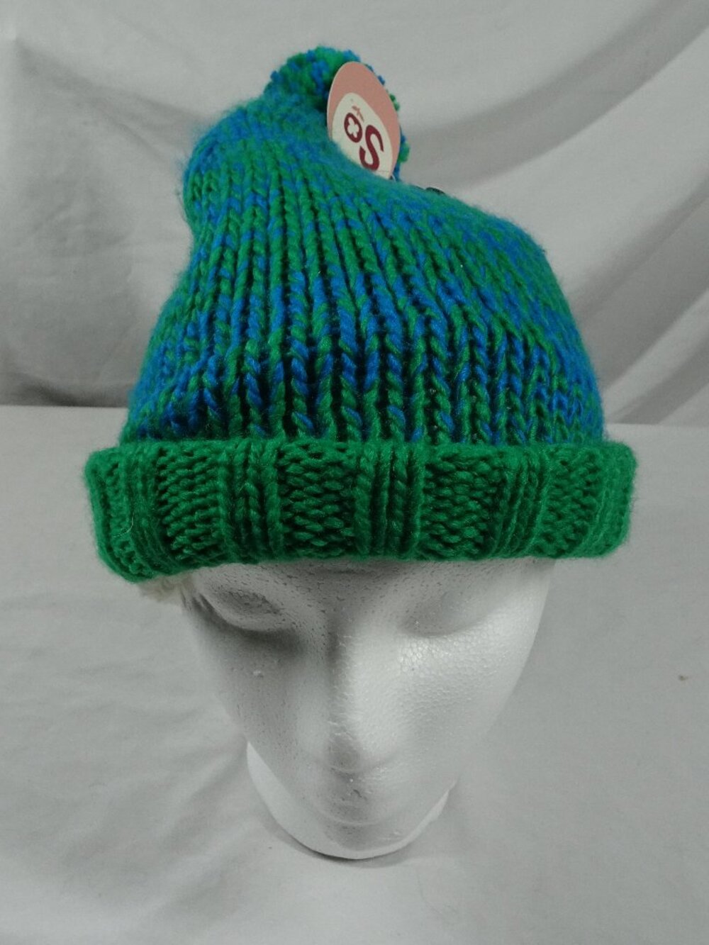 SO Marled Slouchy Hat Beanie with Pom Pom One Size